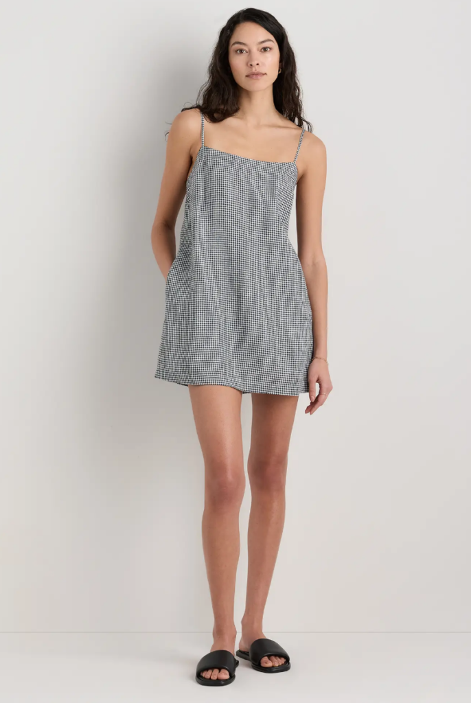 100% European Linen Mini Skort Dress